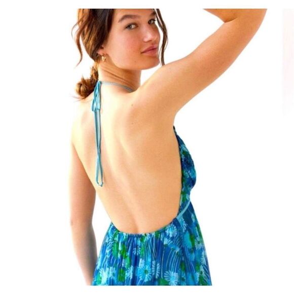 New Urban  Outfitters Tallulah Floral Halter Maxi Dress size M - Picture 3 of 9